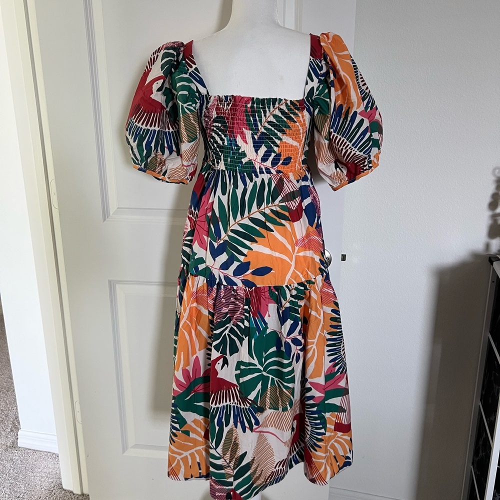 NWT Farm Rio Macaw Midi Dress Small - Picture 7 of 12